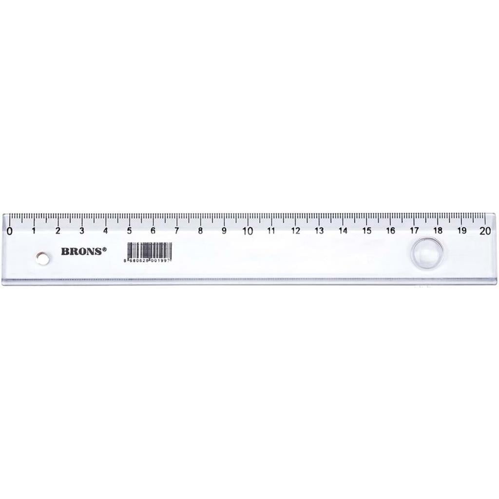 Brons Plastik Cetvel 20 Cm Br-113