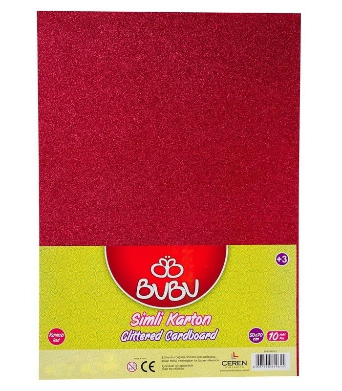 Bu-Bu Fon Kartonu Simli 50x70 Kırmızı Bubu-Fk0012 (1 ADET)Bu-Bu Fon Kartonu Simli 50X70 Kırmızı *10 Bubu-Fk0012 - Kirtasiyem.netSimli Fon Kartonu