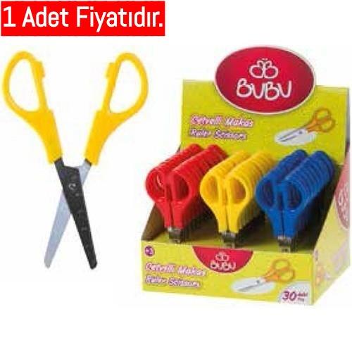 Bu-Bu Makas Okul Cetvelli (1 ADET)_30Bu-Bu Makas Okul Cetvelli *30 - Kirtasiyem.netOkul Makası