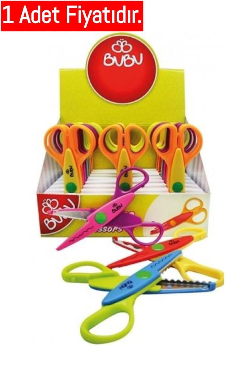 Bu-Bu Makas Şekilli 4 Model Seçeneği (1 ADET)Bu-Bu Makas Şekilli 4 Model Seçeneği - Kirtasiyem.netOkul Makası