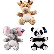 Can Toys Peluş 30 Cm Asorti Hayvan(Zürafa-Panda-Fil) 24Peluş Oyuncaklar