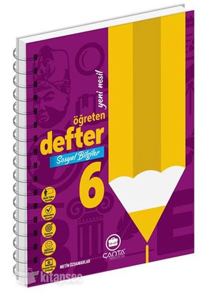 Çanta 6. Sınıf Defter Öğreten Sosyal Bilgiler 6.Sınıf