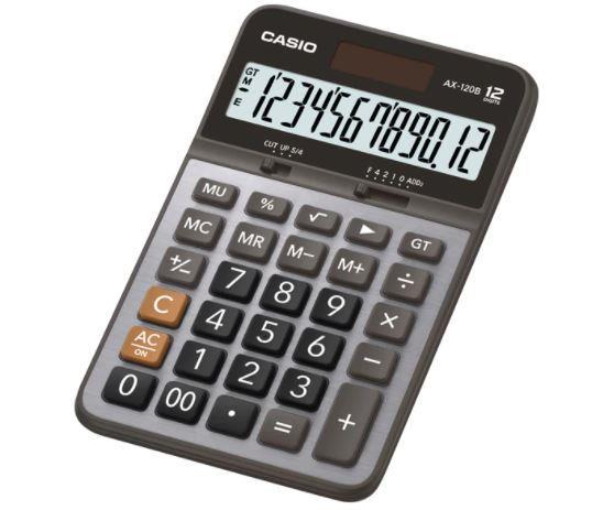 Casio Ax-120 B 12 Hane Hesap Makinesi Metal Yüzey 