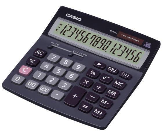 Casio Hesap Makinesi 16 Hane D-60L