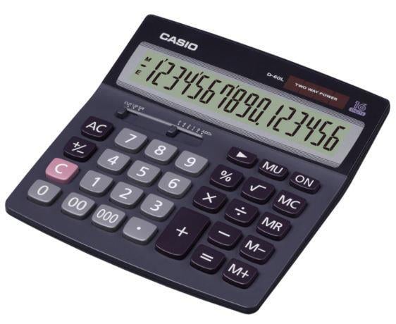 Casio Hesap Makinesi 16 Hane D-60L