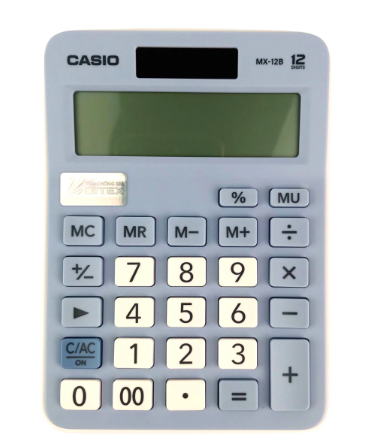 Casio Mx-12B-Lb-W-Dc 12 Haneli Hesap Makinesi Masaüstü Mavi
