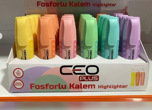 Ceo Fosforlu Kalem Mini Pastel Renkler (1 Adet)_36