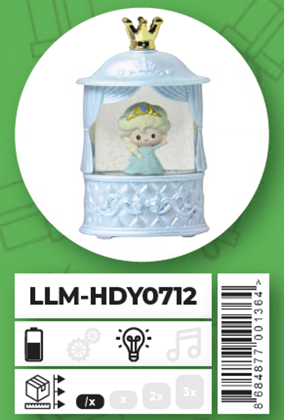 Ceren Kar Küresi Mini Boy Prenses Plastik LLM-HDY0712Diğer Kırtasiye Ürünleri