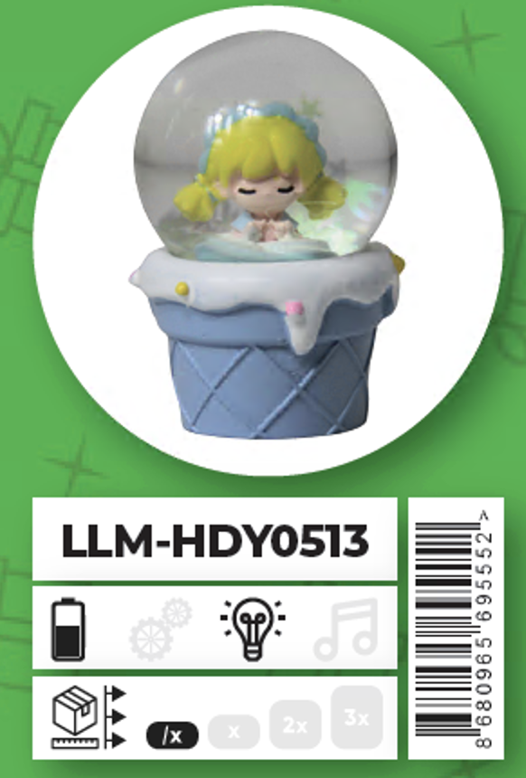 Ceren Kar Küresi Mini Boy Şirin Kız LLM-HDY0513Diğer Kırtasiye Ürünleri
