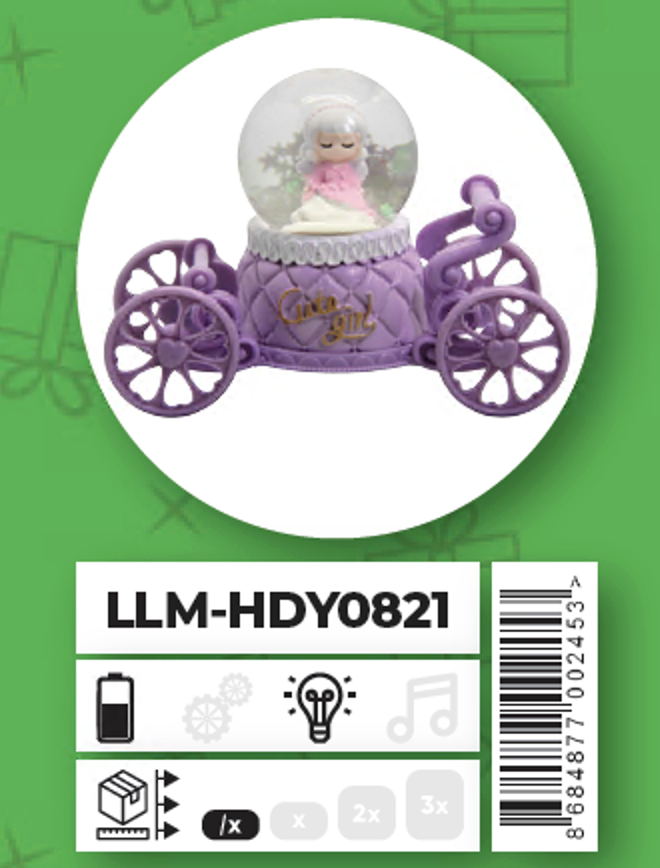 Ceren Kar Küresi Mini Boy Tekerlekli Prenses LLM-HDY0821Diğer Kırtasiye Ürünleri
