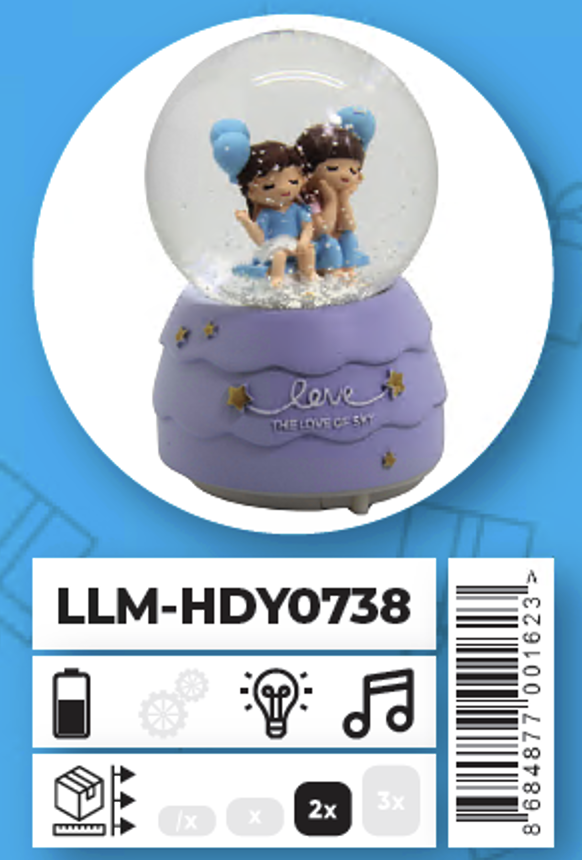 Ceren Kar Küresi Orta Boy Aşk LLM-HDY0738Diğer Kırtasiye Ürünleri