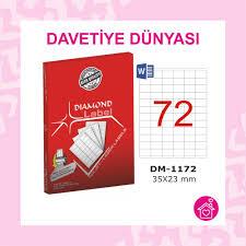 Dıamond Bilgisayar Etiketi 35X23 DM-1172Bilgisayar Etiketleri