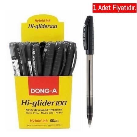 Dong-A Tükenmez Kalem Hybrid Hi-Glider 100 1Mm Siyah (1 Adet)Dong-A Tükenmez Kalem Hybrid Hi-Glider 100 1Mm 50 Li Siyah - Kirtasiyem.netTükenmez Kalemler