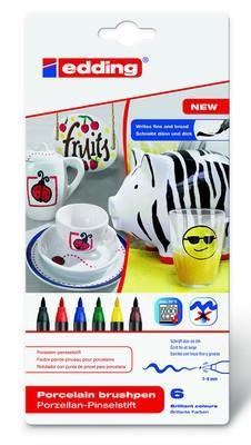 Edding Porselen Kalemi 6 Lı Set- Standart Renkler (E-4200)Edding Porselen Kalemi 6 Lı Set- Standart Renkler (E-4200) - Kırtasiyem.netPorselen Boyaları