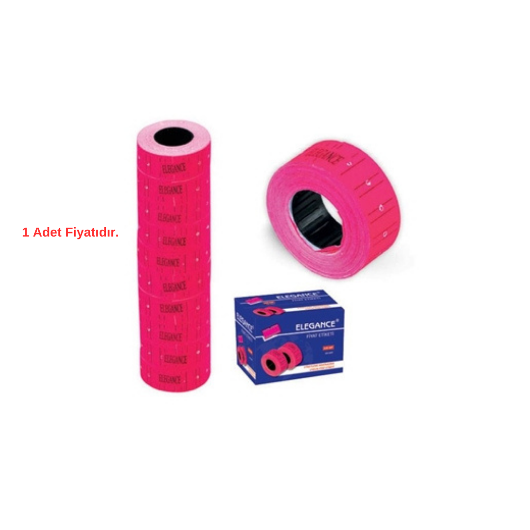Elegance Etiket Makinesi Rulosu Pembe 210 /P