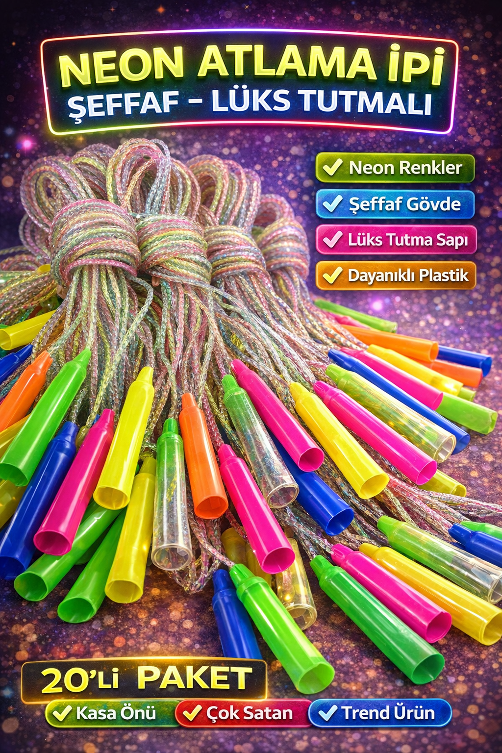 Elf Atlama İpi Neon Olg -Big (1 ADET)Diğer Oyuncak Ürünleri
