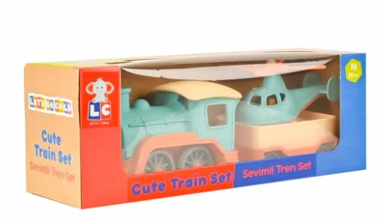 Enfal LetS Be Chıld Helikopterli Yük Tren Seti Enf-Lc-31030