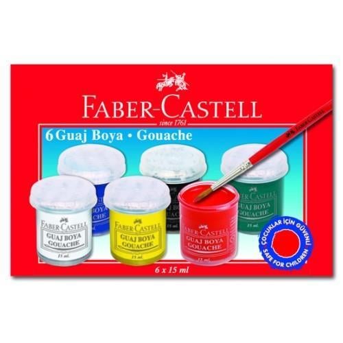 Faber Castell Guaj Boya 6 Lı ŞişeFaber Castell Guaj Boya 6 Lı Şişe - Kirtasiyem.netGuaj Boyalar