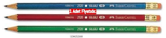Faber Castell Köşeli Silgili Kurşun Kalem 2120 (1 ADET)Faber Castell Köşeli Silgili Kurşun Kalem 2120 - Kirtasiyem.netKurşun Kalemler