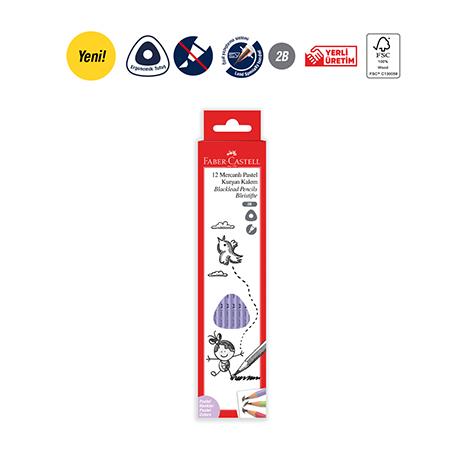 Faber Castell Mercanlı KK 2B Üçgen 12 li Faber Castell Mercanlı KK 2B Üçgen (FSC)*12 - Kirtasiyem.netKurşun Kalemler