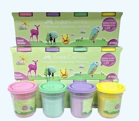 Faber Castell Oyun Hamuru , 4x100, Pastel RenklerOyun Hamurları