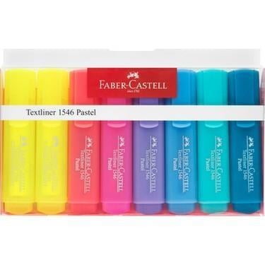Faber Castell Şeffaf Gövde Fosforlu Kalem 1546 8 li Faber Castell Şeffaf Gövde Fosforlu Kalem 1546 8 li  - Kirtasiyem.netFosforlu Kalemler