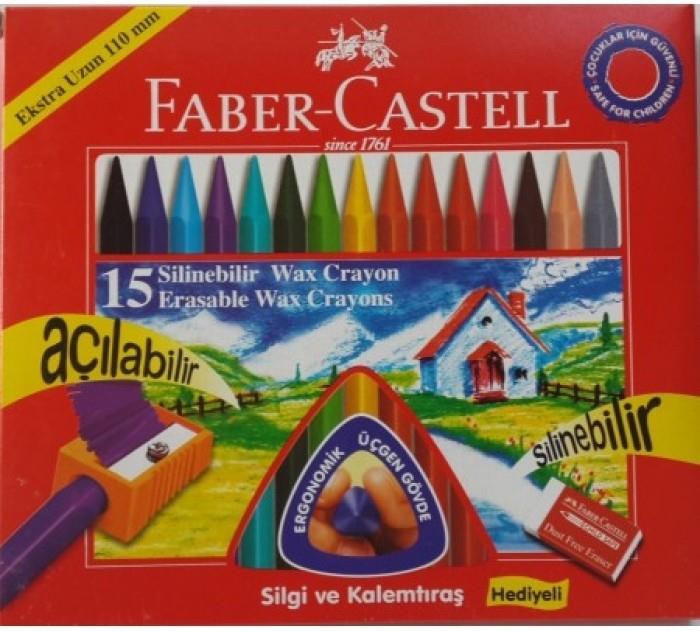Faber Castell Silinebilir Mum Boya 15 RenkFaber Castell Silinebilir Mum Boya 15 Renk - Kırtasiyem.netMum Boyalar