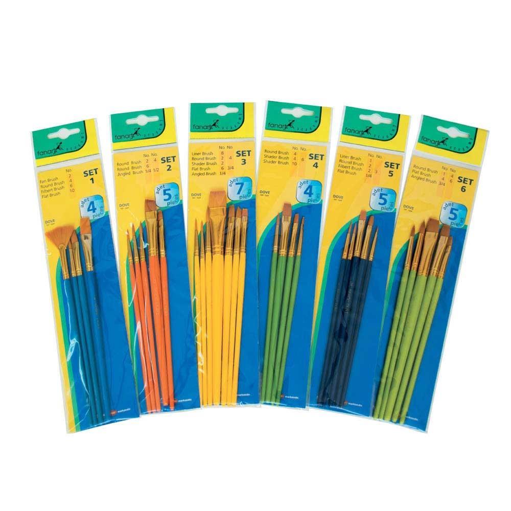 Fanart Academy Seri 500 Sentetik Kıllı Fırça Seti (6 farklı set)Fanart Academy Seri 500 Sentetik Kıllı Fırça Seti (6 farklı set) - Kırtasiyem.netFırçalar