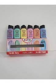 Fatih Akrilik Boya Pastel Serisi 75 ml 6'lı Fatih Akrilik Boya Pastel Serisi 75 ml 6'lı  - Kırtasiyem.netAkrilik Boyalar	