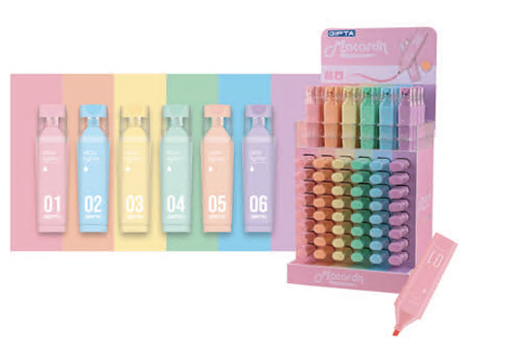 Gıpta Fosforlu Markor - Macaron Pastel _180Fosforlu Kalemler