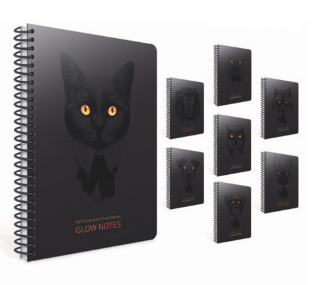 Gıpta Glow Notes Spr.Karton Kpk. Defter 17X24 80-4 Yp Kareli