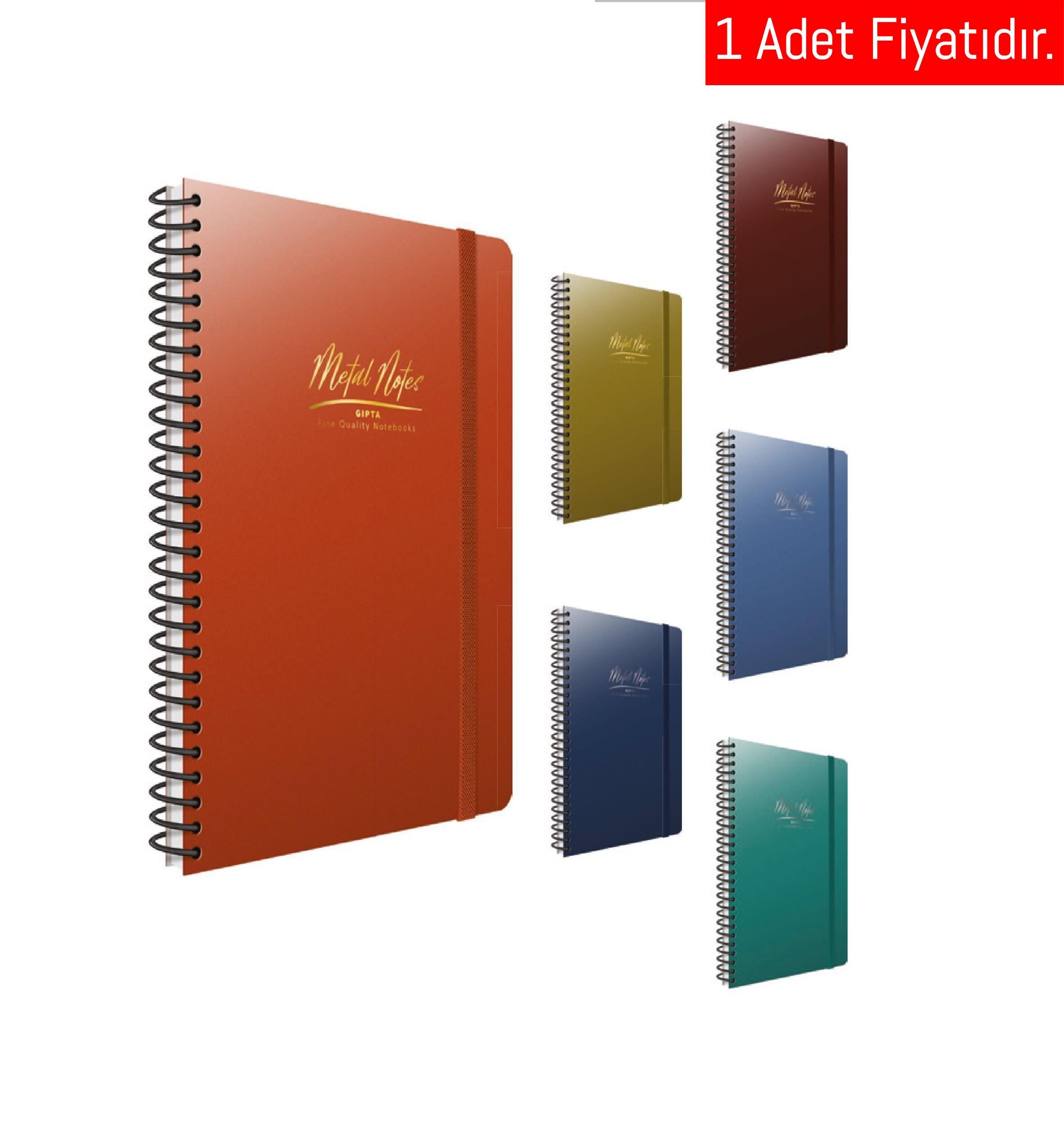 Gıpta Metal Notes Spr.Pp Kpk.Defter A4 80-1 Yp.Çizgili (1 Adet)Gıpta Metal Notes Spr.Pp Kpk.Defter A4 80-1 Yp.Çizgili - Kirtasiyem.netSert Kapak Defterler