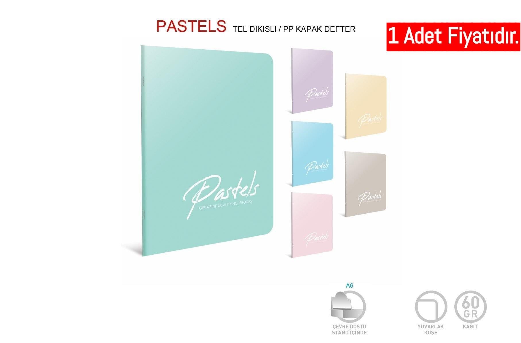 Gıpta Pastels Tel Dkş. Pp Kpk.Defter 17X24 80 Yp Kareli (1 Adet)Gıpta Pastels Tel Dkş. Pp Kpk.Defter 17X24 80 Yp Kareli - Kirtasiyem.netPlastik Kapak Defterler