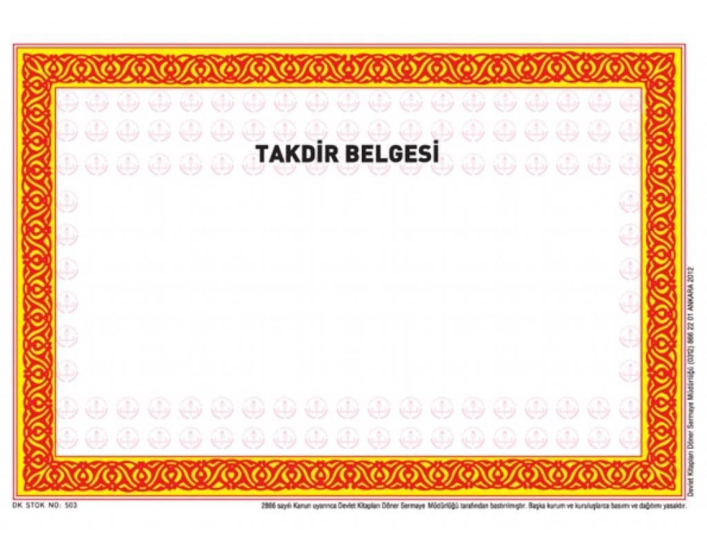 Gülpaş Takdir Belgesi 100 Lük A-5Gülpaş Takdir Belgesi 100 Lük A-5 - Kirtasiyem.netDiğer Kağıt Ürünleri