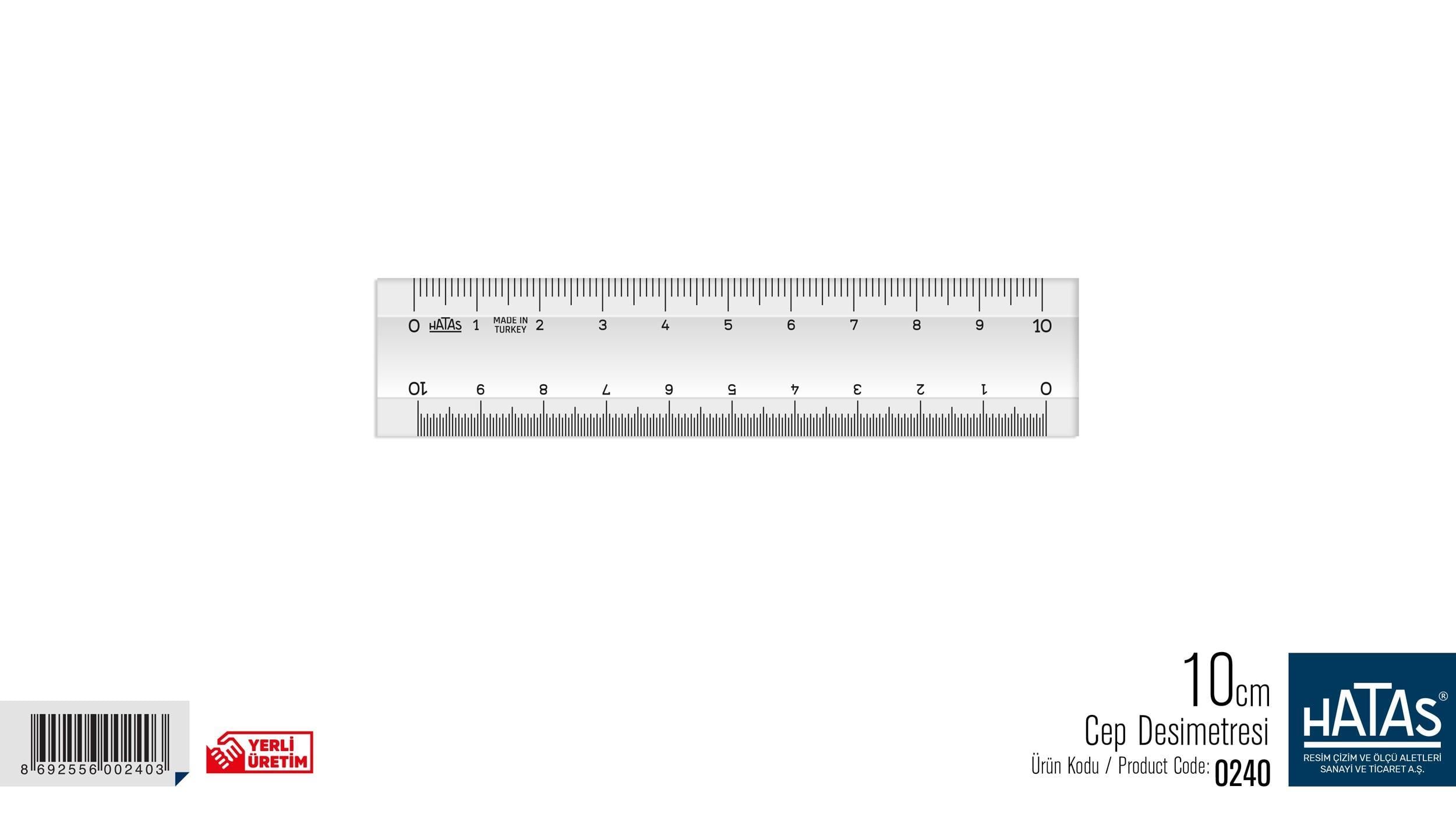 Hatas Cep Desimetresi 10 Cm No:0240Hatas Cep Desimetresi 10 Cm No:0240 - Kirtasiyem.netCetveller
