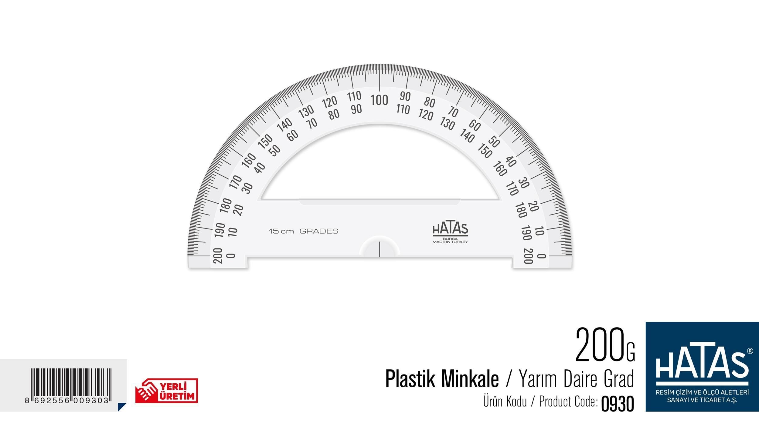 Hatas Plastik Minkale (Ydg) 15 Cm No:0930Hatas Plastik Minkale (Ydg) 15 Cm No:0930 - Kirtasiyem.netMinkale