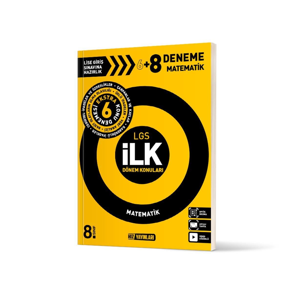 Hız Yayınları 8. Sınıf ilk Dönem Konuları Matematik 6+8 DenemeHız Yayınları 8. Sınıf ilk Dönem Konuları Matematik 6+8 Deneme - Kirtasiyem.net8.Sınıf