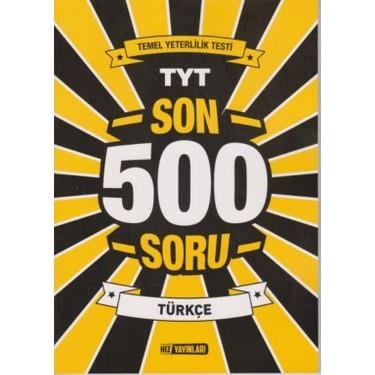 Hız Yayınları Tyt Türkçe Son 500 SoruHız Yayınları Tyt Türkçe Son 500 Soru - Kirtasiyem.netTYT