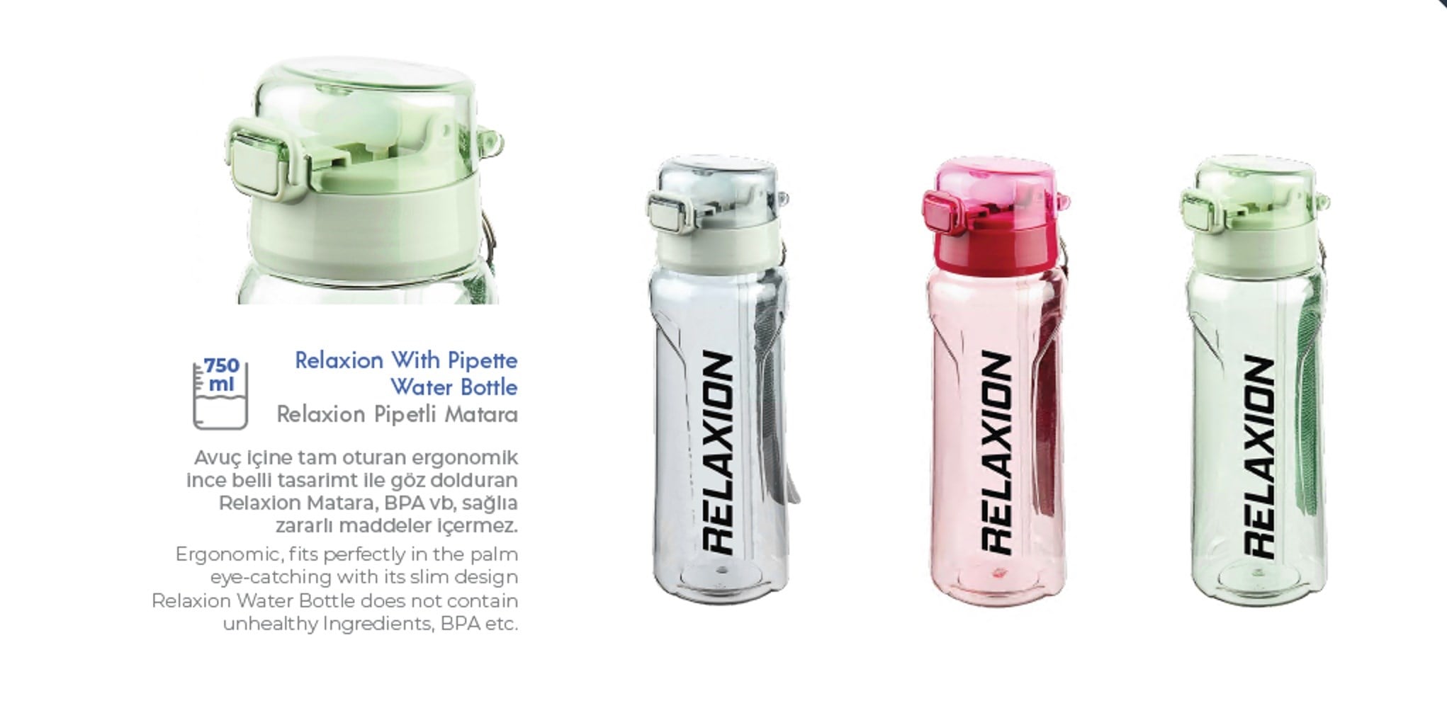 Kçk Relax Pipetli Sport Matara 750 Ml. 426Kçk Relax Pipetli Sport Matara 750 Ml. 426 | Kırtasiyem.netMataralar