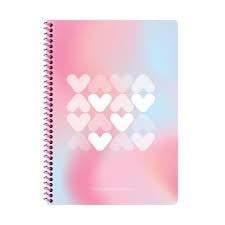 Keskin A4 80-1 Çiz. Karton Kp.Spr.Defter-Pastel Kalp Hatıra Defterleri