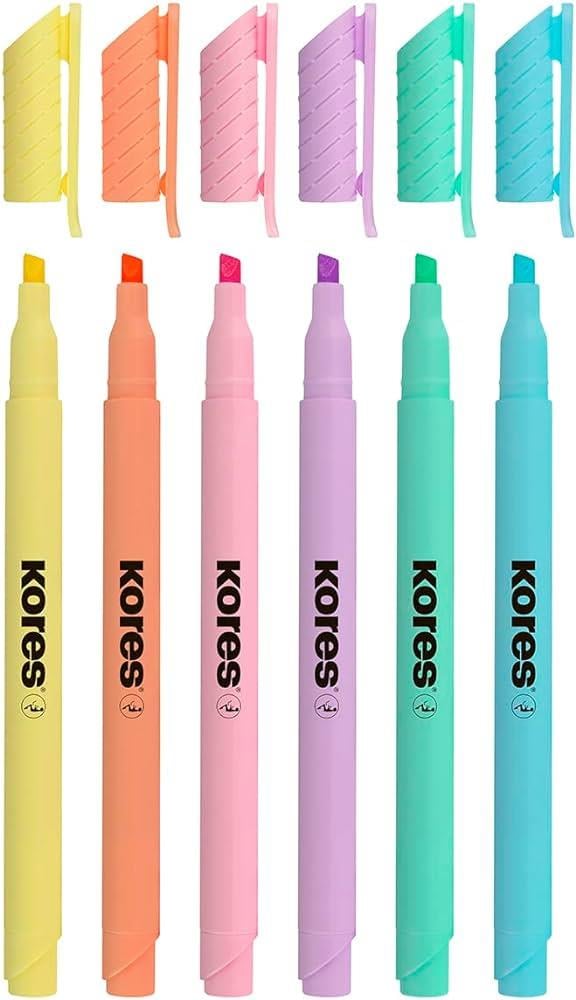 Kores Hıgh Lıner Pastel Fine Set Kesik Uçlu Kalem Şeklinde 6 LıKores Hıgh Lıner Pastel Fine Set Kesik Uçlu Kalem Şeklinde 6 Lı - Kirtasiyem.netFosforlu Kalemler