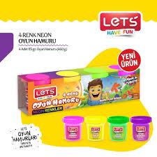 Lets Oyun Hamuru 4 Renk Neon Renkler L-8440NOyun Hamurları