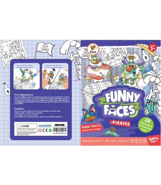 Lino Funny Faces Stickerlı Boyama Kitabı Korsanlar8.Sınıf