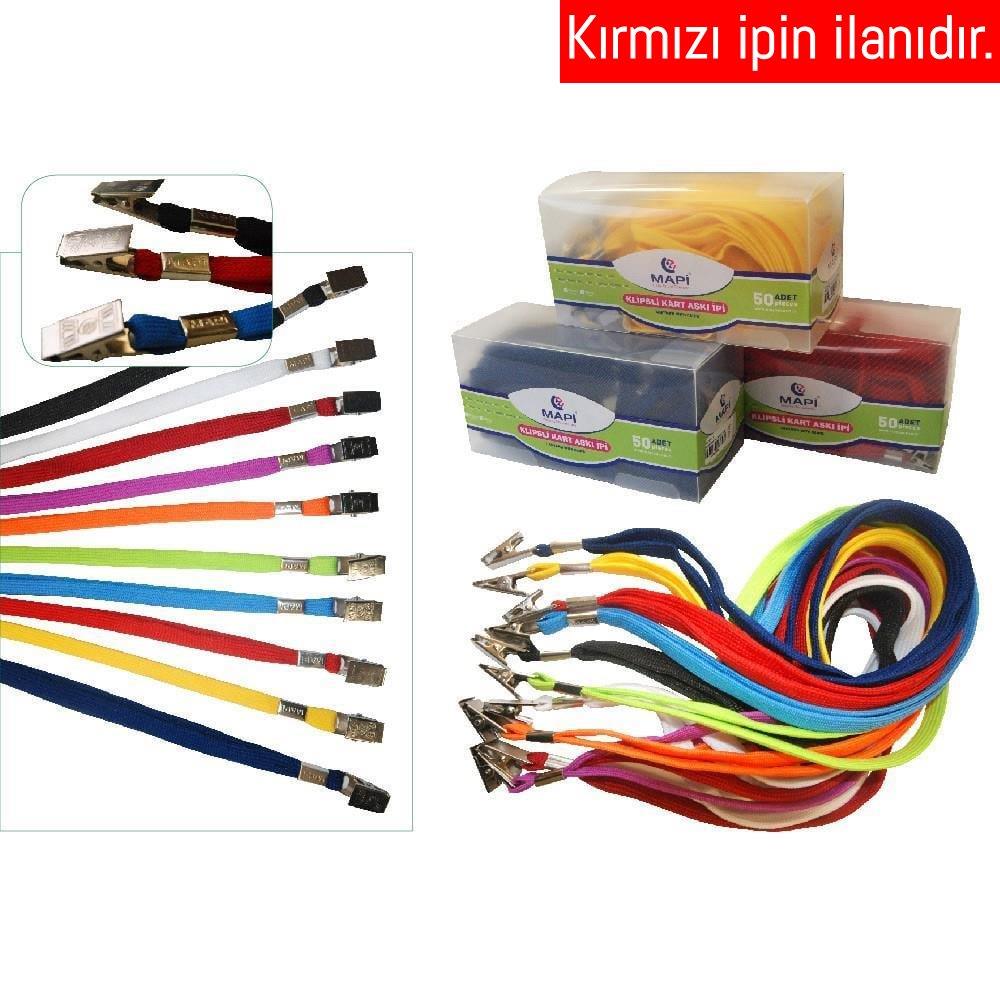 Mapi Askı İpli Pp Kart Kabı Kırmızı _25 (1 Adet)