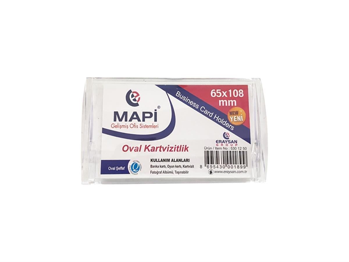 Mapi Kartvizitlik Oval Şeffaf 65Mmx108MmMapi Kartvizitlik Oval Şeffaf 65Mmx108Mm - Kirtasiyem.netKartvizitlikler
