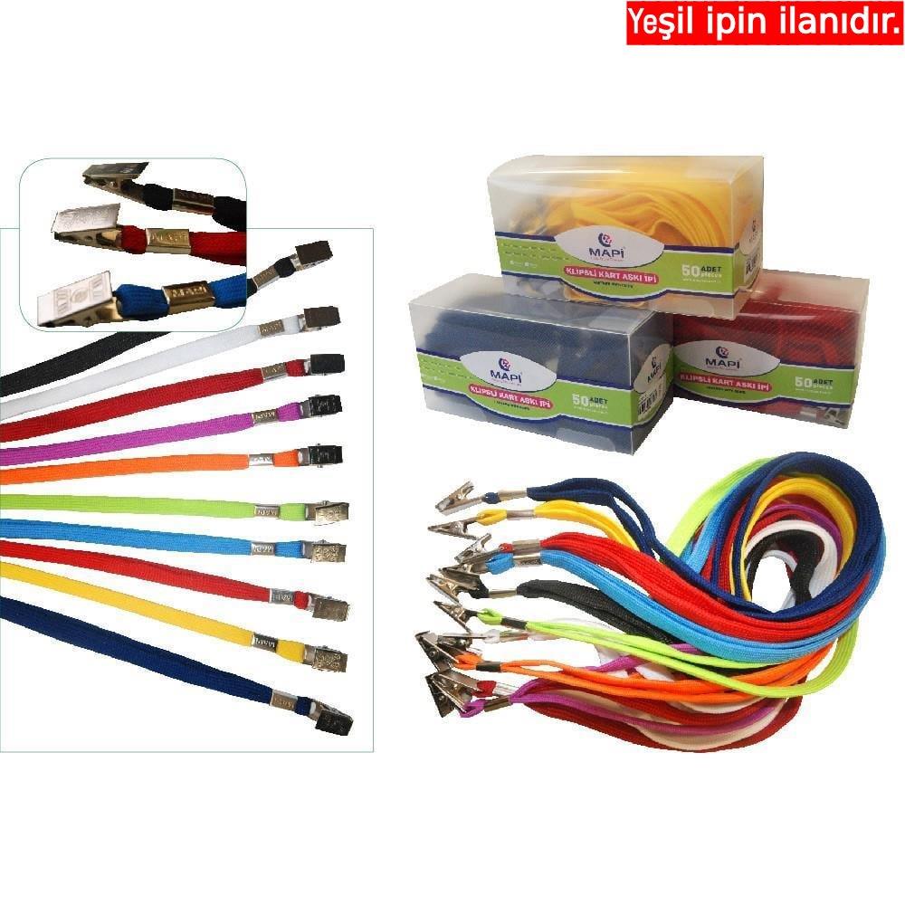 Mapi-Poly.İp Metal Klipsli Yeşil _50    (1 ADET)Mapi-Poly.İp Metal Klipsli Yeşil - Kirtasiyem.netDiğer Ciltleme Malzemeleri