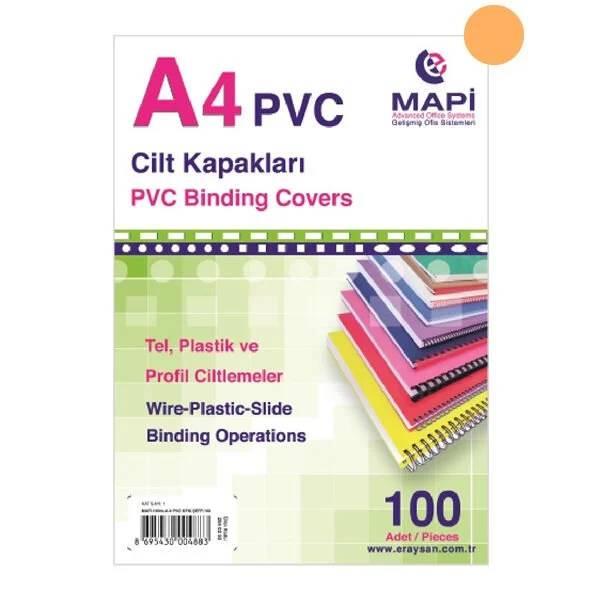 Mapibind 160M. Cilt Kapağı A-4 Pvc Kapak.Turuncu. 100 Ad.Mapibind 160M. Cilt Kapağı A-4 Pvc Kapak.Oranj. 100 Ad. - Kirtasiyem.netCilt Kapağı