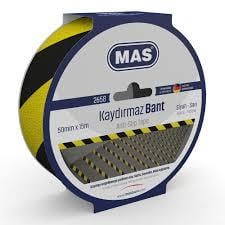 Mas  Kaydırmaz Bant - 50Mm X 15M - Sarı & Siyah8.Sınıf