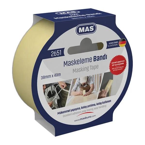 Mas Maskeleme Bandı - 38X40 m 2651Mas Maskeleme Bandı - 38X40 m 2651 - Kirtasiyem.netMaskeleme Bantları