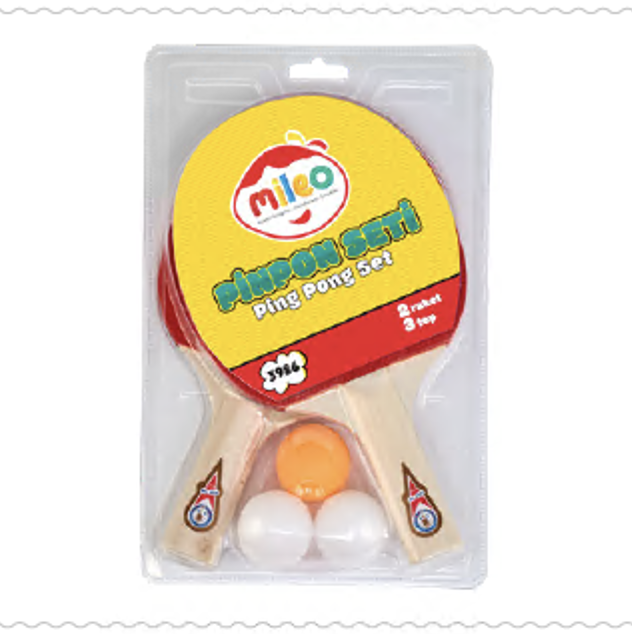 Mas Pinpon Seti - Blister -2 Raket+3 Top 3986Raket Setleri